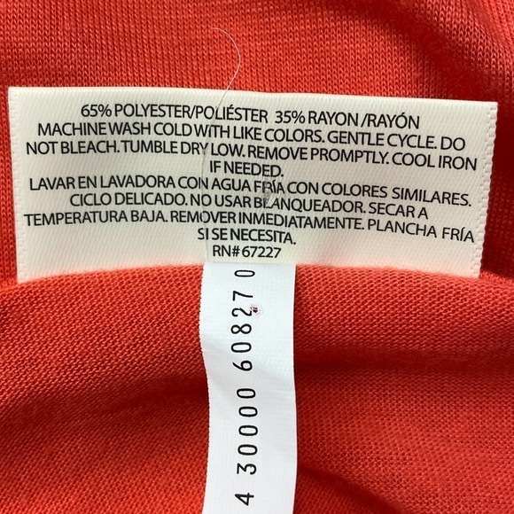 BOBBIE Brooks Red High Low Short Sleeve Blouse - Picture 9 of 11